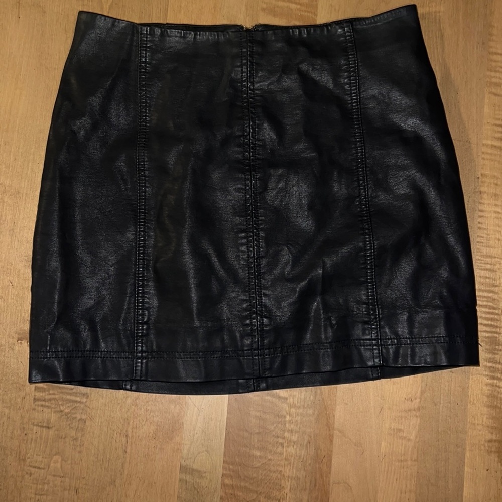 Free people vegan leather skirt